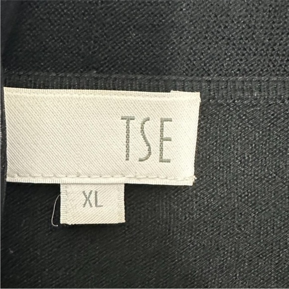 TSE Black Silk Cashmere Asymmetrical Open Cardigan - Picture 3 of 6